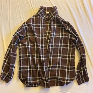 Maroon oversized flannel